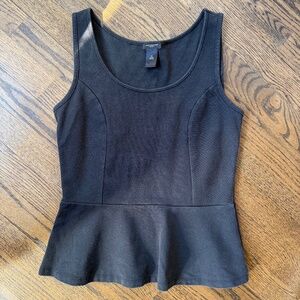 Ann Taylor Factory Black Peplum Tank